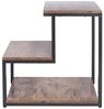 BAKAJI HMCT-8 Bücherregal niedrig Regal 3 Etagen aus Metall und MDF Tisch Kaffeeböden seitlich Sofa Design Modern Industrial, Eisen, braun, Unica Bild 5