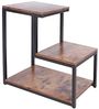 BAKAJI HMCT-8 Bücherregal niedrig Regal 3 Etagen aus Metall und MDF Tisch Kaffeeböden seitlich Sofa Design Modern Industrial, Eisen, braun, Unica Bild 3