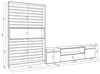 Skraut Home Wohnzimmermöbel für TV | Esstisch-Set | 210 x 186 x 35 cm | für Fernseher bis 80 Zoll | TV-Möbel | moderner Stil | Eiche und Schwarz Bild 3