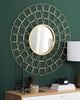 Wandspiegel gold rund ø90 cm LABRIT Bild 2