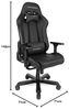 DXRacer 'K99' Gamingstuhl K-Serie, Kunstleder schwarz, (135-142) x 49x53 cm Bild 2