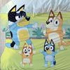 MTOnlinehandel Kinderbettwäsche Bluey Renforcé in 135x200 + 80x80 cm, Geschenkidee, 100% Baumwolle, 2 teilig, Wendebettwäsche für Mädchen und Jungen, Bingo & Bluey Bild 4