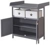roba® Wickelkommode Hamburg, mit Ansatz, 2 Türen & Boxen, Wandbefestigung - Griffe aus Bambus Bild 3