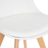 Set mit 4 Stühlen aus PP und Holz in Weiß und Natur Bild 4