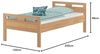 Massivholzbett Seniorenbett Buche natur 90x200 Einzelbett Hohes Bett Komforthöhe 60.74-09 oR Bild 2