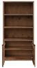 Bücherregal Pinie dunkel 90x180x35 cm massivum Sydney Massivholz Regal mit Türen braun Standregal Wohnzimmer Büro Esszimmer Bild 4