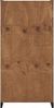 Bücherregal Pinie dunkel 90x180x35 cm massivum Sydney Massivholz Regal mit Türen braun Standregal Wohnzimmer Büro Esszimmer Bild 5