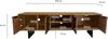 Lowboard Akazie Massiv 150cm TV Board Steinoptik Metallgestell Stauraum Industrial Design Bild 4