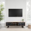 Lowboard Akazie Massiv 150cm TV Board Steinoptik Metallgestell Stauraum Industrial Design Bild 3