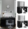 Schminktisch Sherry Schwarz/Gold 120 cm mit LED-Spiegel und Hocker Vicco Bild 2