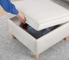 Hocker, 'Roscen', 43 x 63 x 63, Creme Bild 5