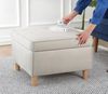 Hocker, 'Roscen', 43 x 63 x 63, Creme Bild 3