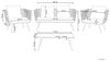 beliani 'RAGUSA' Lounge Set mit Tisch, PE Rattan grau, 156 x 69 x 70 cm Bild 3