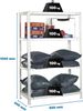 Simonrack Schwerlastregal, Lagerregal, 150 x 80 x 40 Metallregal, Kellerregal, Biegestelle 100 kg, 4 Fachböden, Weiss - Comfort Bild 3