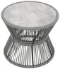DEGAMO Gartentisch ANCONA, Beistelltisch 56cm rund, 48cm hoch, Rope grau + Glas Bild 5