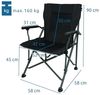 yourGEAR Faltstuhl your GEAR Campingstuhl Pesaro - gepolsterter Faltstuhl 3D Mesh 160kg Bild 2
