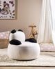 Kindersessel Bouclé weiß schwarz Tierform Panda VIBY Bild 2