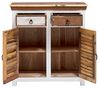 Kommode massivum Perth 2-türig Holz weiß bunt 90x95x42 cm Flurkommode Sideboard Altholz Vintage Shabby Massivholz Anrichte Schubladen Bild 5