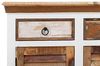 Kommode massivum Perth 2-türig Holz weiß bunt 90x95x42 cm Flurkommode Sideboard Altholz Vintage Shabby Massivholz Anrichte Schubladen Bild 4