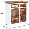 Kommode massivum Perth 2-türig Holz weiß bunt 90x95x42 cm Flurkommode Sideboard Altholz Vintage Shabby Massivholz Anrichte Schubladen Bild 3