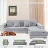 LINGKY Samt Sofabezug 1 2 3 4 Sitzer, L Form Sofaüberwurfe, Ecksofa Sofa überzug Pets Dog Couch überzug Anti-rutsch Sofaschutz, Ultra Weicher Sofaschoner (Grau,110x240 cm/Rechteckig) Bild 2