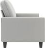 2-Sitzer-Sofa Hellgrau 140 cm Mikrofasergewebe Bild 5