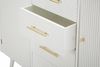 Dmora Sideboard Clement 117 x 37 x 90 cm Weiß, 4 Schubladen, 2 Türen Bild 5