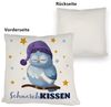speecheese Dekokissen Schlafende Eule Kissen mit Spruch SchnarchKissen Bild 3