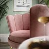 Lookway Polsterstuhl SHELLY Samt Muschel-stuhl mit Metallbeine Bild 5