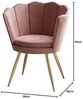 Lookway Polsterstuhl SHELLY Samt Muschel-stuhl mit Metallbeine Bild 3