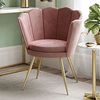 Lookway Polsterstuhl SHELLY Samt Muschel-stuhl mit Metallbeine Bild 2