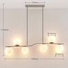 Lindby Hängeleuchte Avalyn, Glas Alu IP20, 6 x 40 W Bild 4