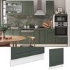 Frontblende Fame-Line Grün-Gold Landhaus 60 cm ohne Arbeitsplatte Vicco Bild 3