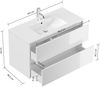 Badmöbel Taifun & Waschtisch 100 cm 2 Greif SoftClose Auszüge weiß Hgl : Weiss hochglanz Bild 2