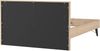 Dmora - Doppelbett Capucin, Struktur des Lagerbetts, Sommier mit Abdeckung, Bettrahmen aus Stoff, 207x153 h91 cm, helle Eiche Bild 5