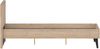 Dmora - Doppelbett Capucin, Struktur des Lagerbetts, Sommier mit Abdeckung, Bettrahmen aus Stoff, 207x153 h91 cm, helle Eiche Bild 4