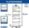 DanDiBo Weinregal Wand Metall Schwarz 240404 Flaschenregal Schmal Wandmontage Wine Rack Weinflaschenhalter Weinhalter Flaschenhalter Bild 2
