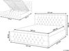 Bett mit Stauraum Stoff AMIENS 140 x 200 cm Hellgrau Bild 3