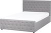 Bett mit Stauraum Stoff AMIENS 140 x 200 cm Hellgrau Bild 4