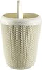 Mülleimer Curver Klappdeckel 6 L creme (235057) Bild 3