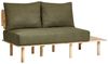 2-Sitzer Sofa Bouclé Stoff mit Ablage Dunkelgrün SALO Bild 5