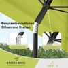 Sekey Balkon Sonnenschirm 3-in-1 SET | Rechteckig Sonnenschirm 200x125 cm, UPF50+, GRS-zertifiziert | 6-Stärkstahl-Rahmen + Sonnenschirmhalter + Sonnenschirmhülle | Für runde/ecks Geländer Bild 4