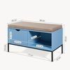 Schuhbank Colwyn 80x40x45 cm Blau [en. casa] Bild 2