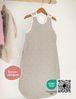 Ehrenkind® Baby Sommerschlafsack Rund | Bio-Baumwolle | Sommer Schlafsack Baby Gr. 62/68 Farbe Taupe mit weißen Sternen Bild 3