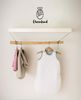 Ehrenkind® Baby Sommerschlafsack Rund | Bio-Baumwolle | Sommer Schlafsack Baby Gr. 62/68 Farbe Taupe mit weißen Sternen Bild 4