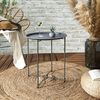 HOME DECO FACTORY, HDO0051, Sienna Grey Modelltisch, Beistelltisch, Möbel, Gartenmöbel, Tisch für den Außenbereich, 47 x 50 x 47 cm, zum Zusammenbauen, Grau Bild 2