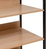 Modularer Schrank mit Einer Tür und 3 Einlegeböden aus PB und Metall in Natur und Schwarz Bild 2