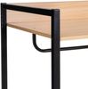 Modularer Schrank mit Einer Tür und 3 Einlegeböden aus PB und Metall in Natur und Schwarz Bild 4
