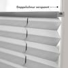 Sonello Plissee Klemmfix ohne Bohren 35x140 cm Grau Faltrollo Plisseerollo Jalousie für Tür & Fenster Blickdicht Sichtschutz Sonnenschutz Fertifplissee Rollo Bild 3