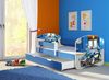 ACMA Kinderbett Jugendbett mit Einer Schublade und Matratze Blau mit Rausfallschutz Lattenrost II 140x70 160x80 180x80 (38 Polizei, 140x70 + Bettkasten) Bild 2